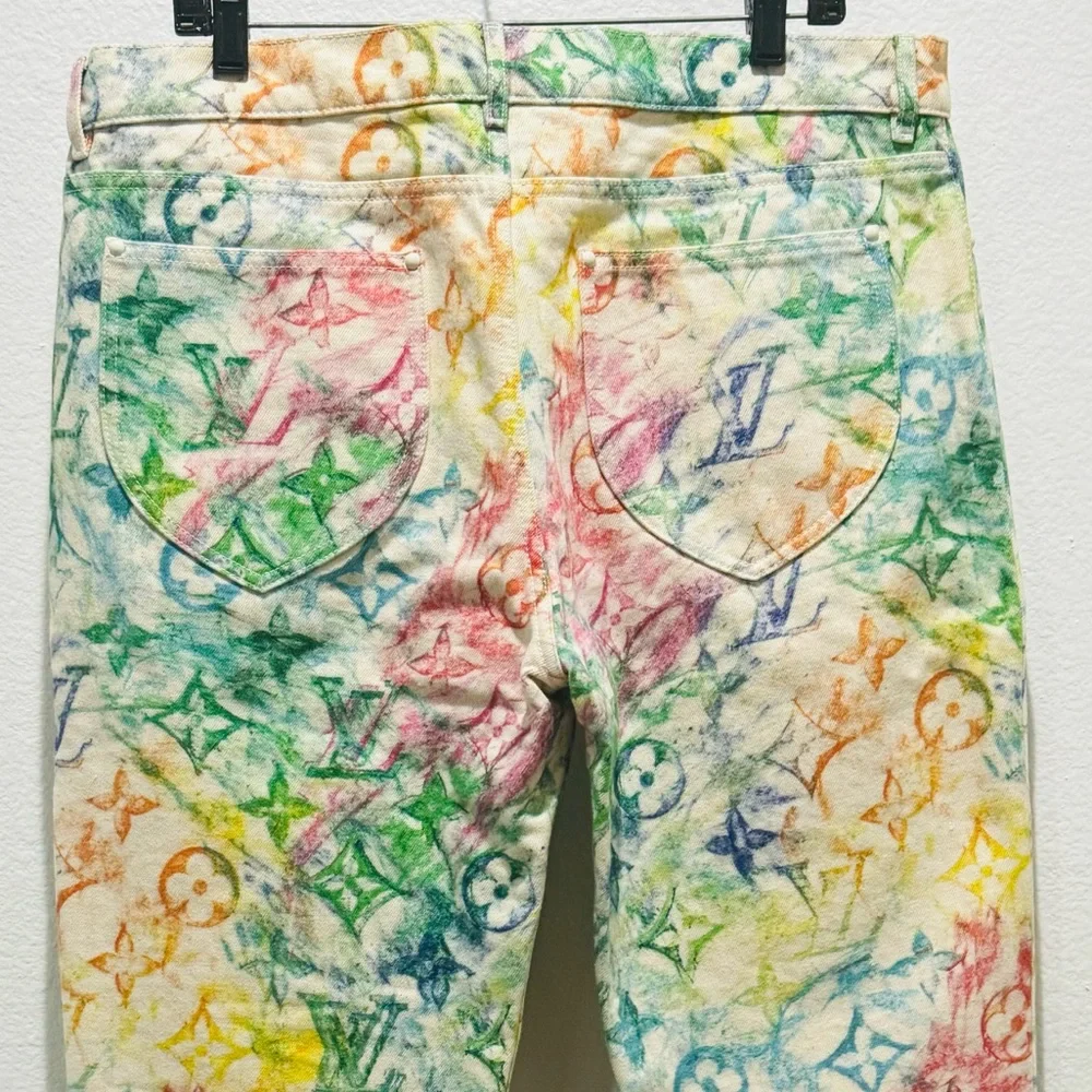 NWTS Louis Vuitton *RARE* Pastel Monogram Jeans - Picture 14 of 15
